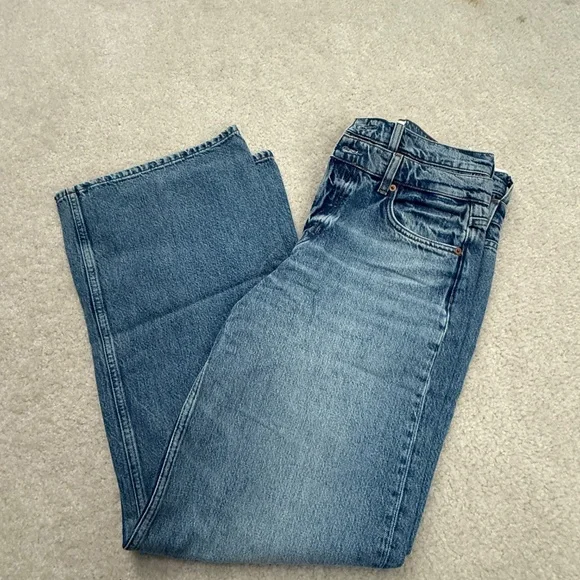 Reformation Cary Double Waistband High Rise Slouchy Wide Leg Jeans Rainy Sz 26 - Picture 8 of 8